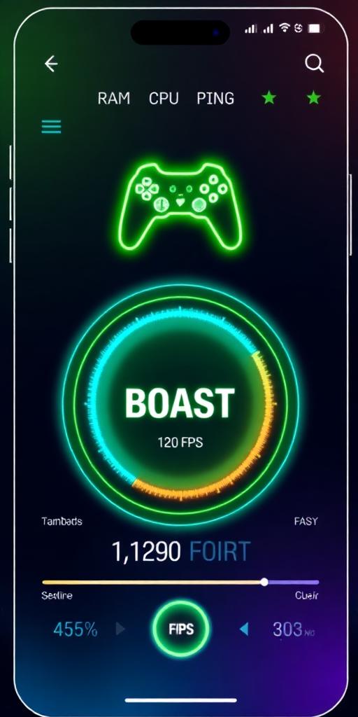 Boost screen showing 120 FPS gauge